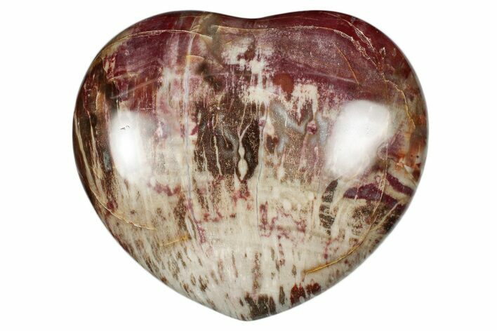Polished Triassic Petrified Wood Heart - Madagascar #355593